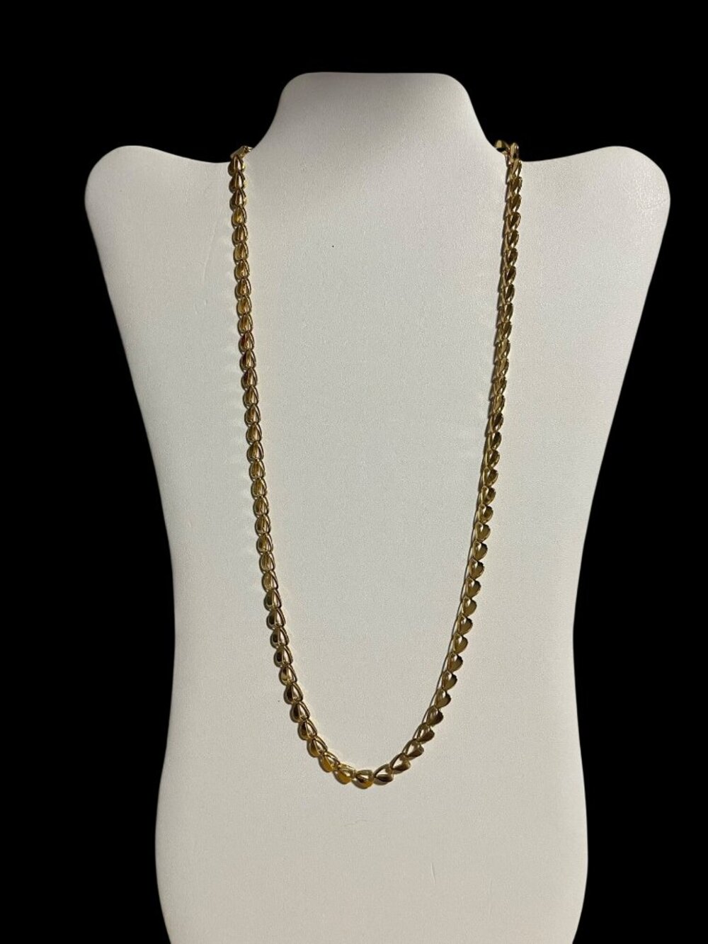 Gold Tone Link Chain Necklace Spring-Ring Clasp Fashion/Cosmetic Jewelry 23"
